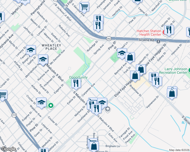 map of restaurants, bars, coffee shops, grocery stores, and more near 3030 Reed Lane in Dallas