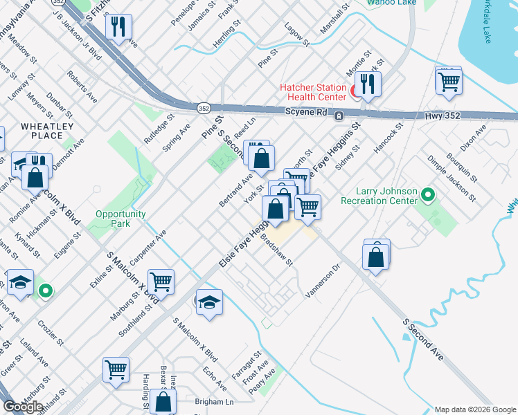 map of restaurants, bars, coffee shops, grocery stores, and more near in Dallas