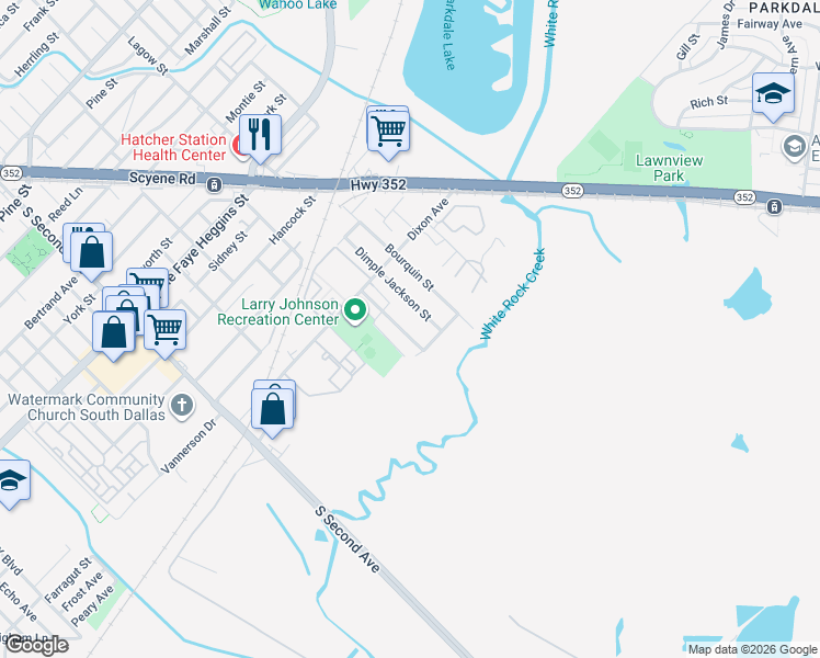 map of restaurants, bars, coffee shops, grocery stores, and more near 5332 Grovewood Street in Dallas