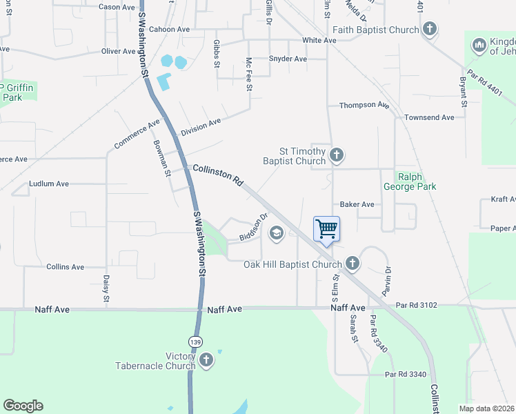 map of restaurants, bars, coffee shops, grocery stores, and more near 406-498 Biddison Drive in Bastrop