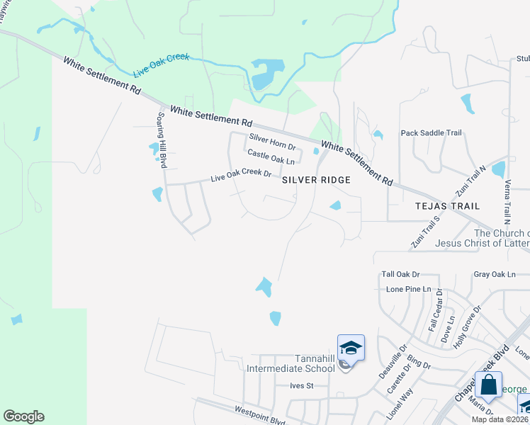 map of restaurants, bars, coffee shops, grocery stores, and more near 349 Coach House Circle in Fort Worth