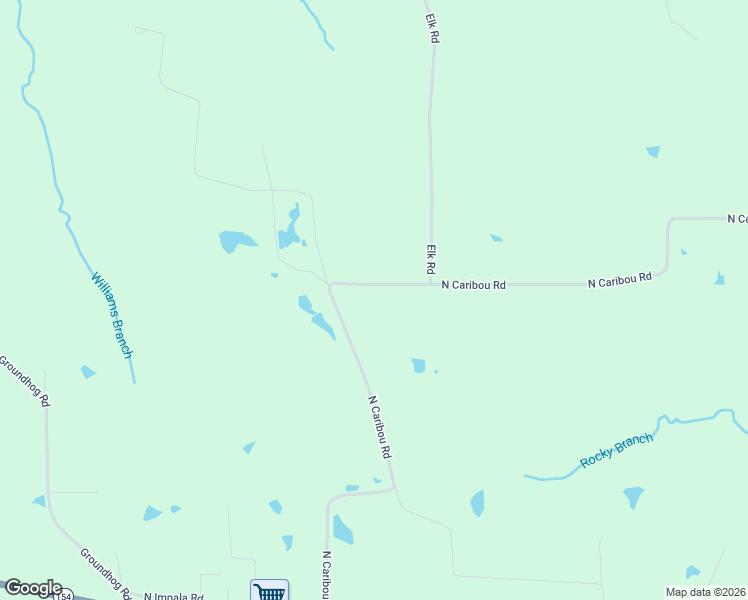 map of restaurants, bars, coffee shops, grocery stores, and more near 1150 North Caribou Road in Gilmer