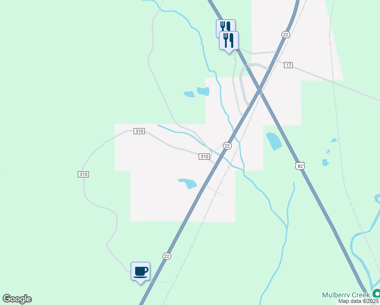 map of restaurants, bars, coffee shops, grocery stores, and more near 1520 County Road 310 in Maplesville
