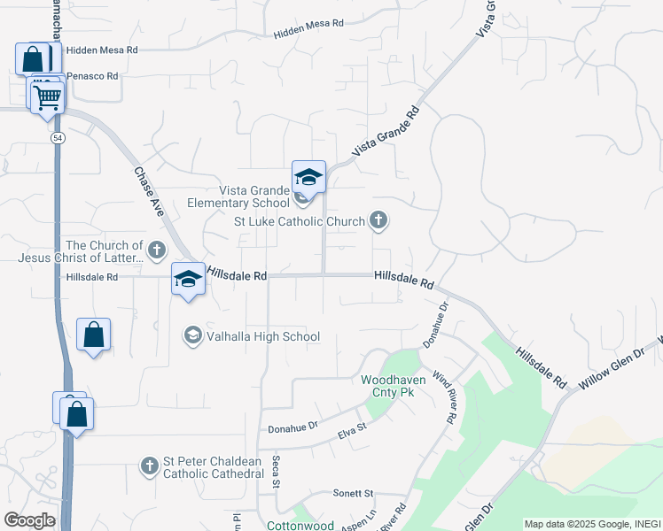 map of restaurants, bars, coffee shops, grocery stores, and more near 1967 Vista Grande Road in El Cajon