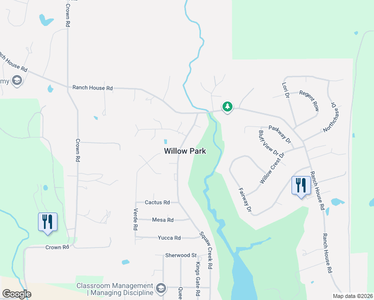 map of restaurants, bars, coffee shops, grocery stores, and more near in Willow Park