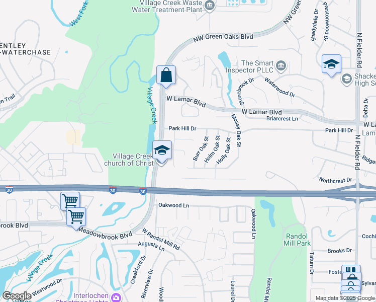 map of restaurants, bars, coffee shops, grocery stores, and more near 2205 Cork Oak Court in Arlington