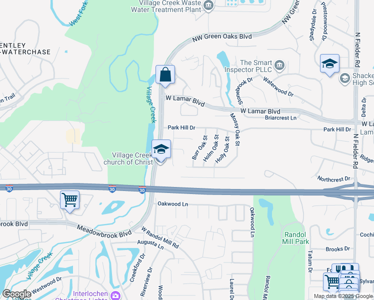 map of restaurants, bars, coffee shops, grocery stores, and more near 2205 Cork Oak Court in Arlington