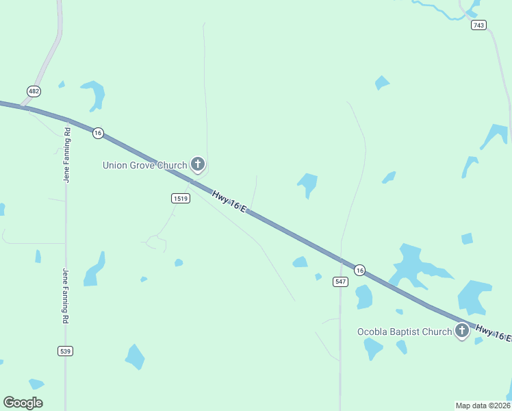 map of restaurants, bars, coffee shops, grocery stores, and more near 11431 Mississippi 16 in Philadelphia