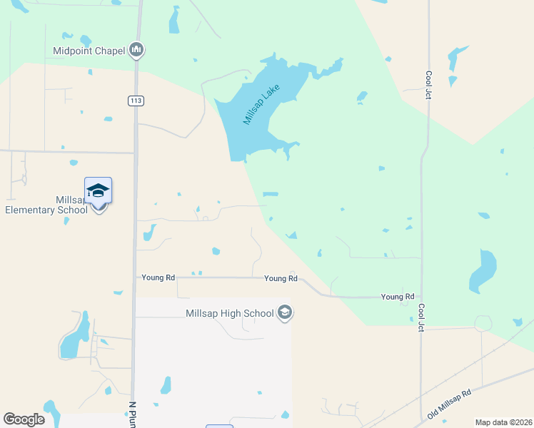 map of restaurants, bars, coffee shops, grocery stores, and more near 410 Wood River Road in Millsap