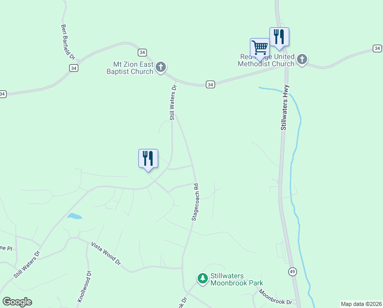 map of restaurants, bars, coffee shops, grocery stores, and more near 141-549 Stagecoach Road in Dadeville
