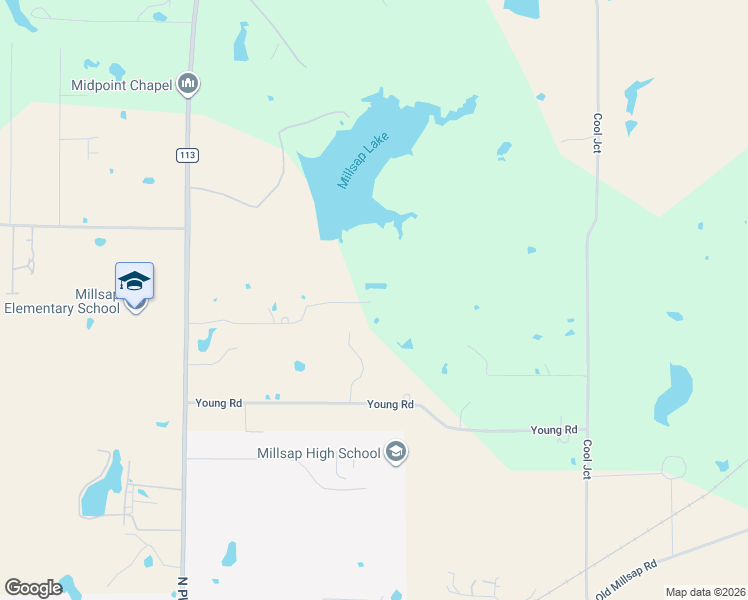 map of restaurants, bars, coffee shops, grocery stores, and more near 419 Wood River Road in Millsap