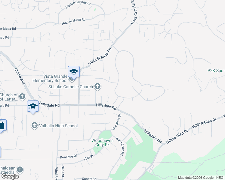 map of restaurants, bars, coffee shops, grocery stores, and more near 2150 Chardon Lane in El Cajon