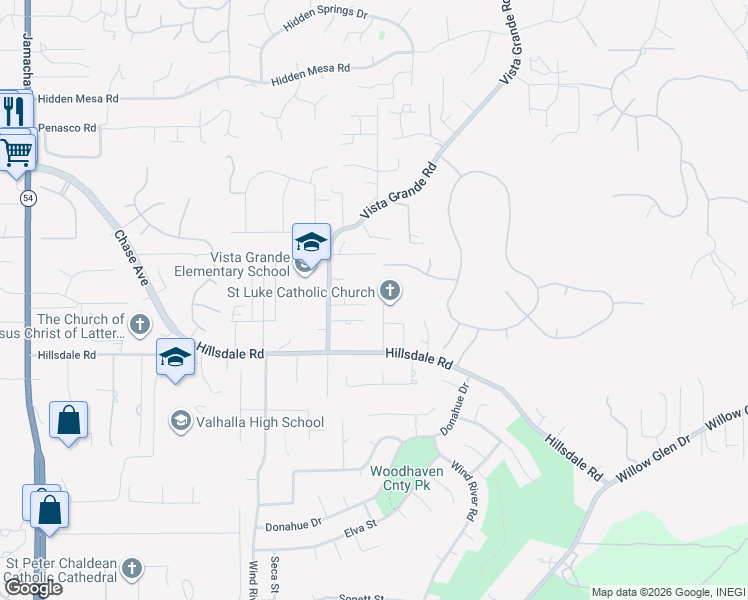 map of restaurants, bars, coffee shops, grocery stores, and more near 1913 Vista Grande Road in El Cajon