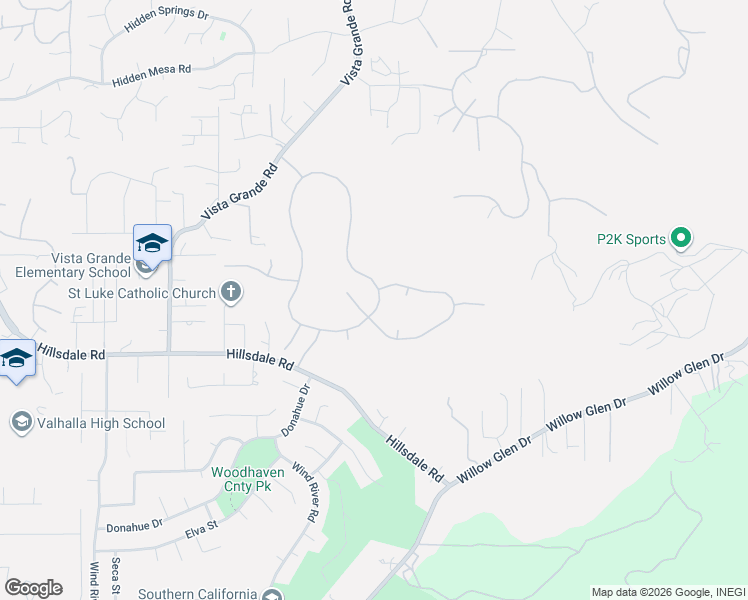 map of restaurants, bars, coffee shops, grocery stores, and more near 2052 Monarch Ridge Circle in El Cajon