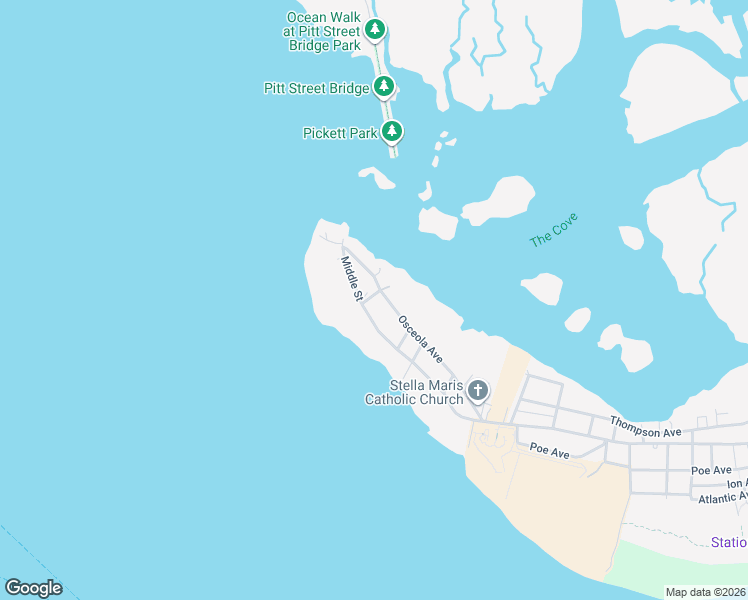 map of restaurants, bars, coffee shops, grocery stores, and more near 904 Middle Street in Sullivan's Island