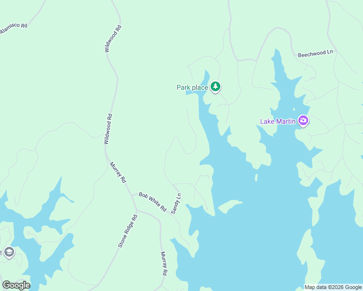 map of restaurants, bars, coffee shops, grocery stores, and more near Sandy Run in Tallapoosa County