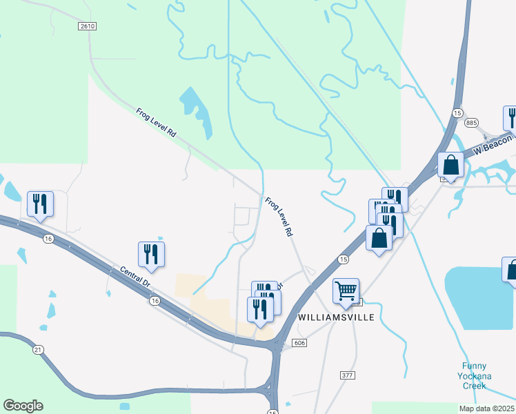 map of restaurants, bars, coffee shops, grocery stores, and more near 1060-1064 Frog Level Road in Philadelphia