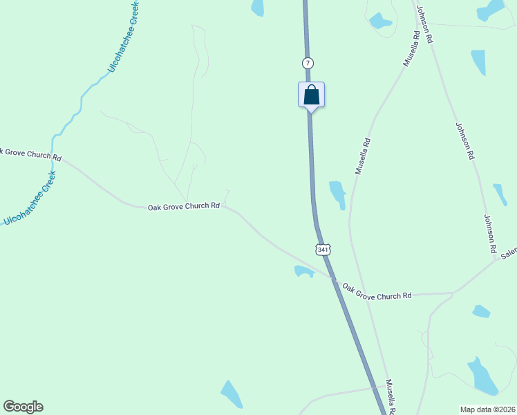 map of restaurants, bars, coffee shops, grocery stores, and more near 814 Oak Grove Church Road in Musella