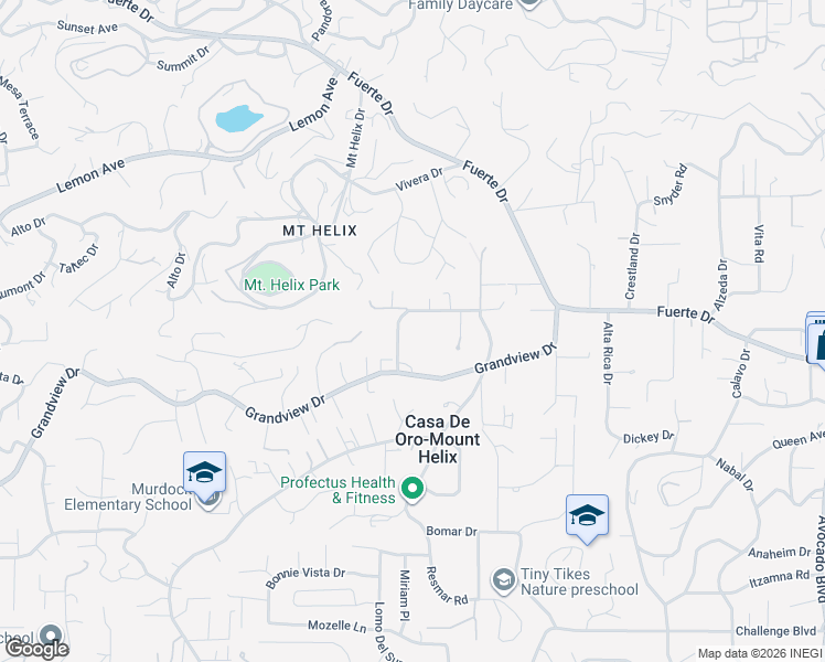 map of restaurants, bars, coffee shops, grocery stores, and more near 10155 Vista De La Cruz in La Mesa