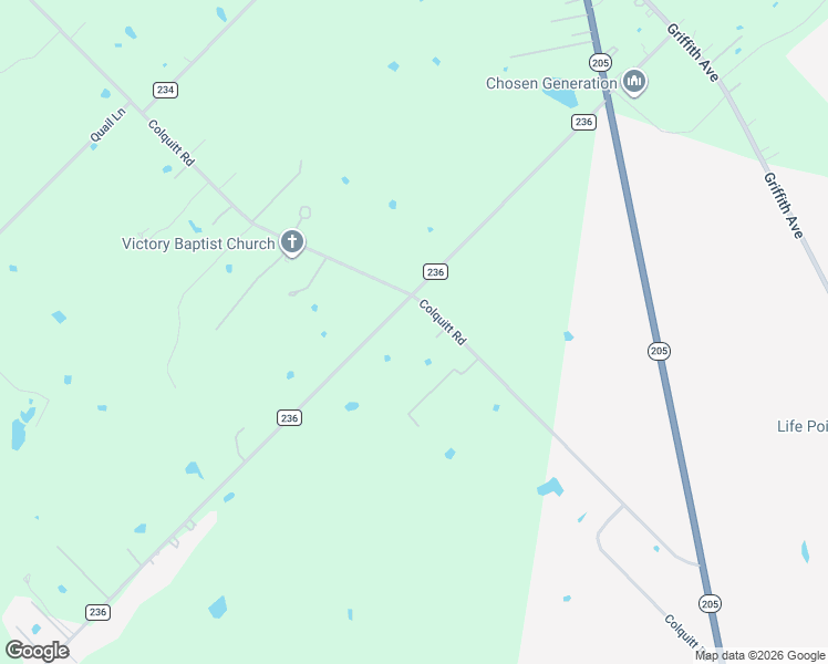 map of restaurants, bars, coffee shops, grocery stores, and more near 14600 County Road 236 in Terrell