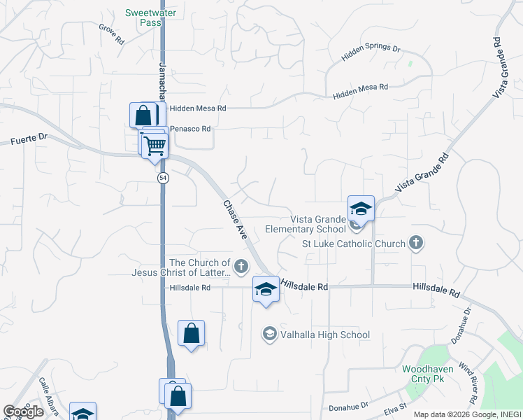 map of restaurants, bars, coffee shops, grocery stores, and more near 1689 Lawndale Road in El Cajon