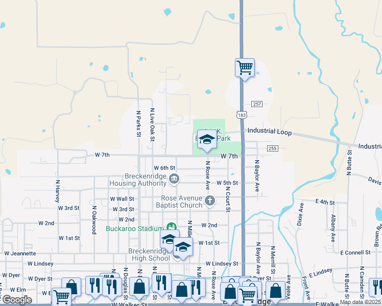 map of restaurants, bars, coffee shops, grocery stores, and more near 406 West 7th in Breckenridge