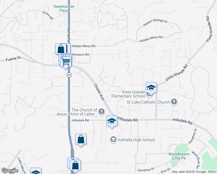 map of restaurants, bars, coffee shops, grocery stores, and more near 1689 Lawndale Road in El Cajon