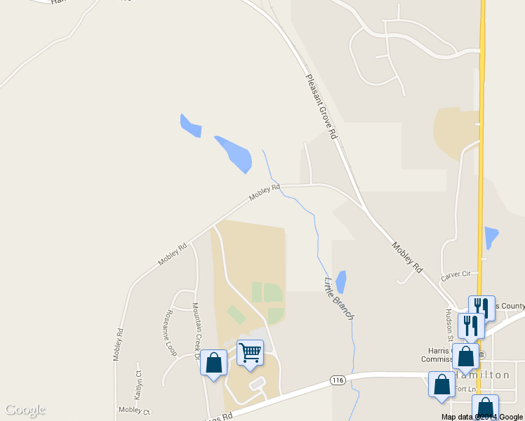map of restaurants, bars, coffee shops, grocery stores, and more near 1214 Mobley Road in Hamilton
