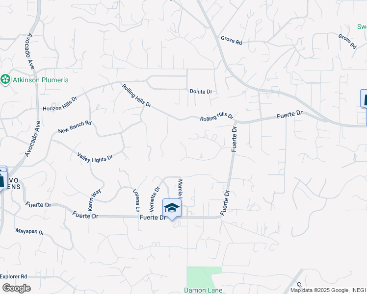 map of restaurants, bars, coffee shops, grocery stores, and more near 11651 Shadowglen Road in El Cajon