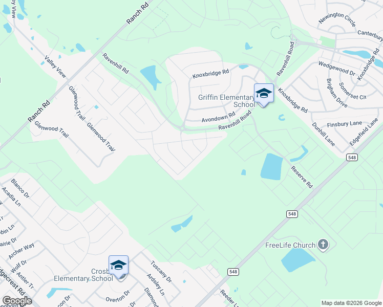 map of restaurants, bars, coffee shops, grocery stores, and more near 2090 Glaston Road in Forney