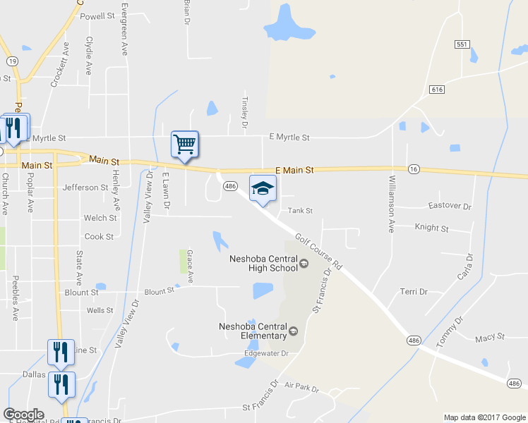 map of restaurants, bars, coffee shops, grocery stores, and more near 1055-1065 Golf Course Road in Philadelphia