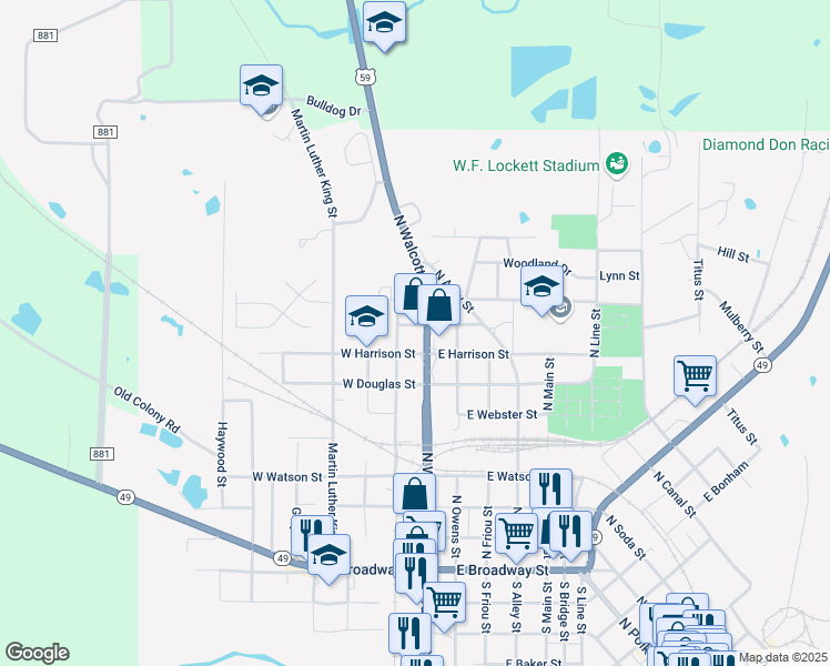 map of restaurants, bars, coffee shops, grocery stores, and more near 801899 North Tuttle Street in Jefferson