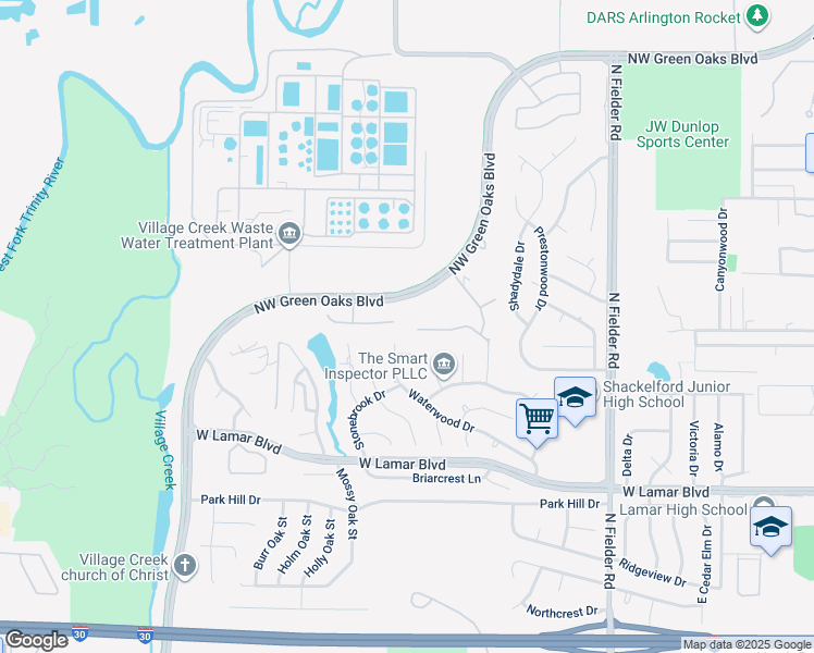 map of restaurants, bars, coffee shops, grocery stores, and more near 2001 Stone Canyon Court in Arlington