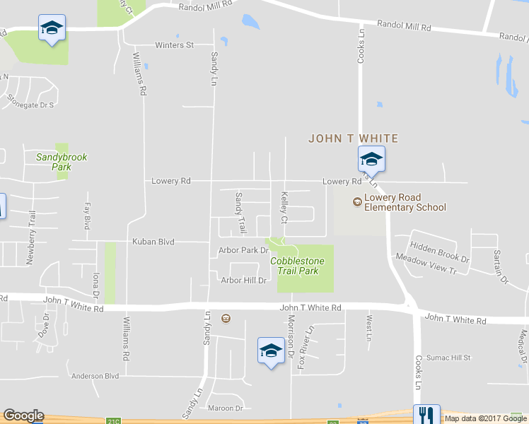 map of restaurants, bars, coffee shops, grocery stores, and more near 604 Sunrise Court in Fort Worth