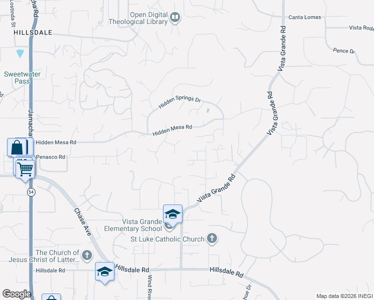 map of restaurants, bars, coffee shops, grocery stores, and more near 1930 Vereda Court in El Cajon