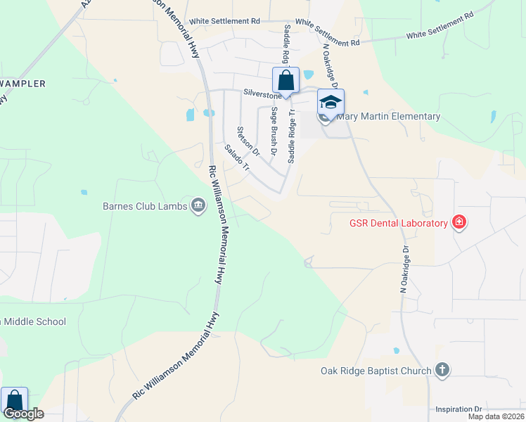 map of restaurants, bars, coffee shops, grocery stores, and more near 1644 Salado Tr in Weatherford