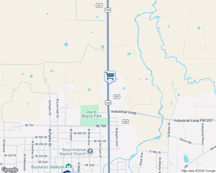 map of restaurants, bars, coffee shops, grocery stores, and more near 1400 North Breckenridge Avenue in Breckenridge