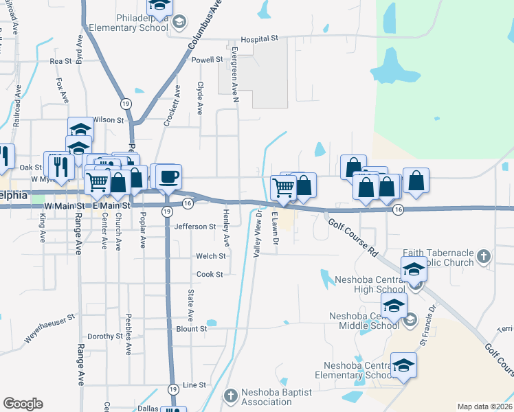 map of restaurants, bars, coffee shops, grocery stores, and more near 518 Valley View Drive in Philadelphia