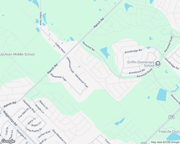 map of restaurants, bars, coffee shops, grocery stores, and more near 12878 Glenwood Trail in Forney