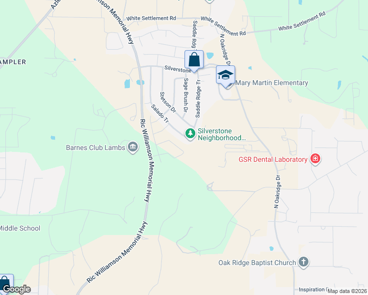 map of restaurants, bars, coffee shops, grocery stores, and more near 1644 Salado Tr in Weatherford