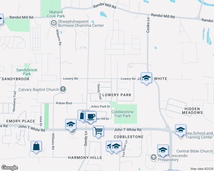 map of restaurants, bars, coffee shops, grocery stores, and more near 7533 Little Rock Lane in Fort Worth