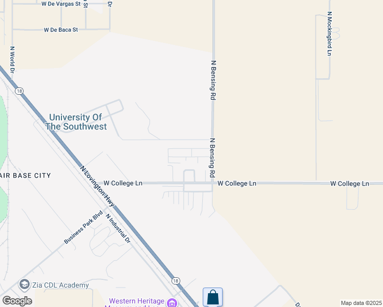 map of restaurants, bars, coffee shops, grocery stores, and more near 3422 Live Oak in Hobbs