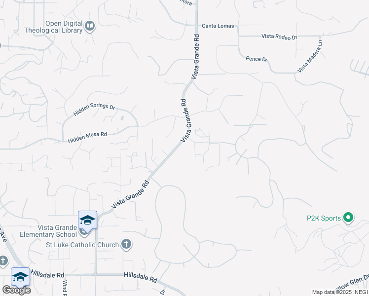 map of restaurants, bars, coffee shops, grocery stores, and more near 1423 Vista Grande Road in El Cajon