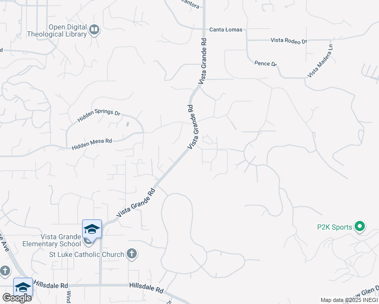 map of restaurants, bars, coffee shops, grocery stores, and more near 1423 Vista Grande Road in El Cajon