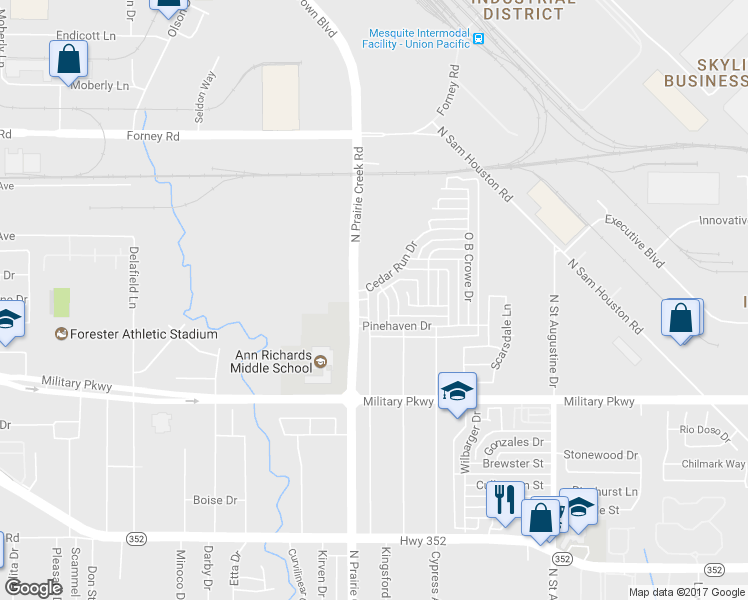 map of restaurants, bars, coffee shops, grocery stores, and more near 3924 Kingsford Avenue in Dallas