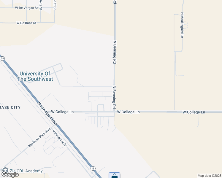 map of restaurants, bars, coffee shops, grocery stores, and more near 3422 Live Oak in Hobbs