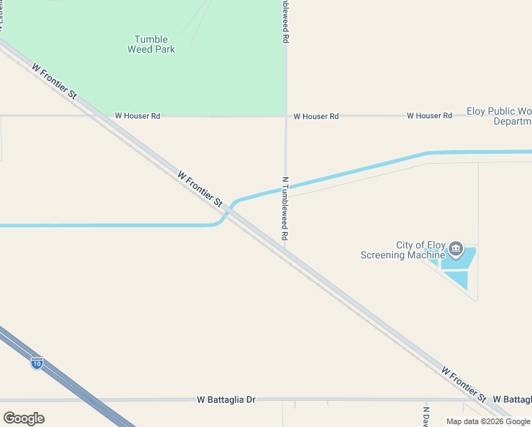 map of restaurants, bars, coffee shops, grocery stores, and more near 1005 North Tumbleweed Road in Eloy