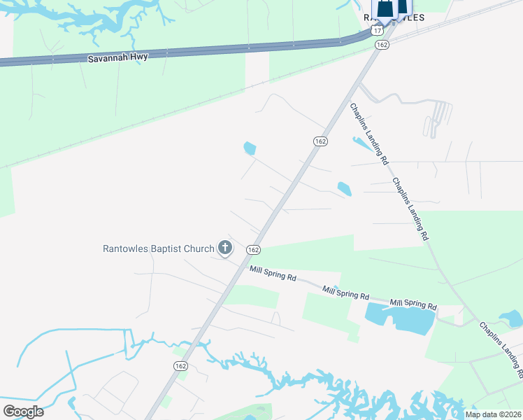 map of restaurants, bars, coffee shops, grocery stores, and more near 4530 Highway 162 in Meggett