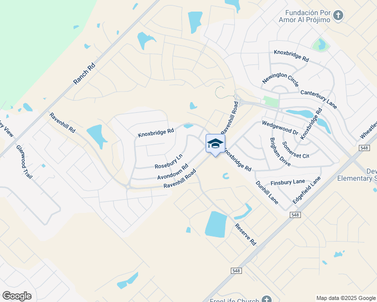 map of restaurants, bars, coffee shops, grocery stores, and more near 2008 Rosebury Lane in Forney