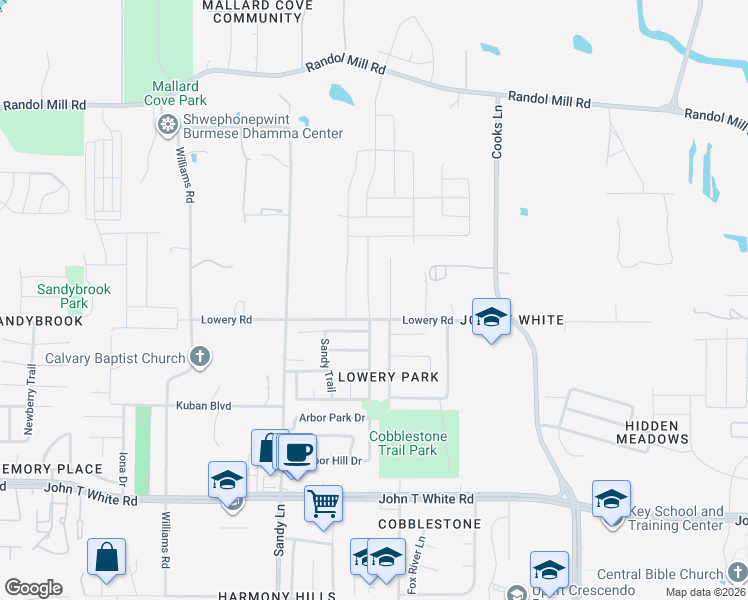 map of restaurants, bars, coffee shops, grocery stores, and more near 528 Cross Ridge Circle in Fort Worth